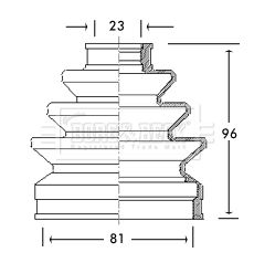 BORG & BECK gofruotoji membrana, kardaninis velenas BCB2178